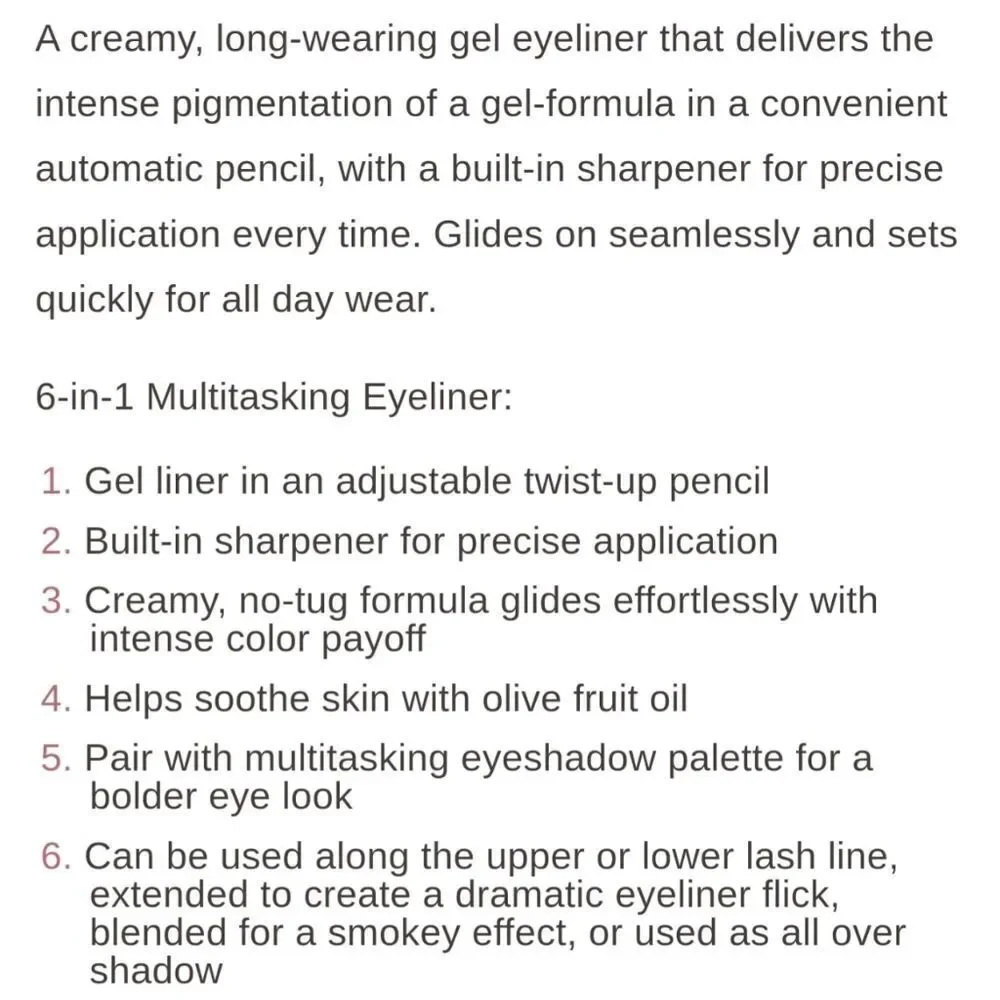 Wander Beauty Twist Up Gel Eyeliner Duo (Black And Shimmering Bronze)